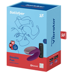 SATISFYER - DOUBLE FUN PARTNER VIBRATOR PURPLE - Amore24