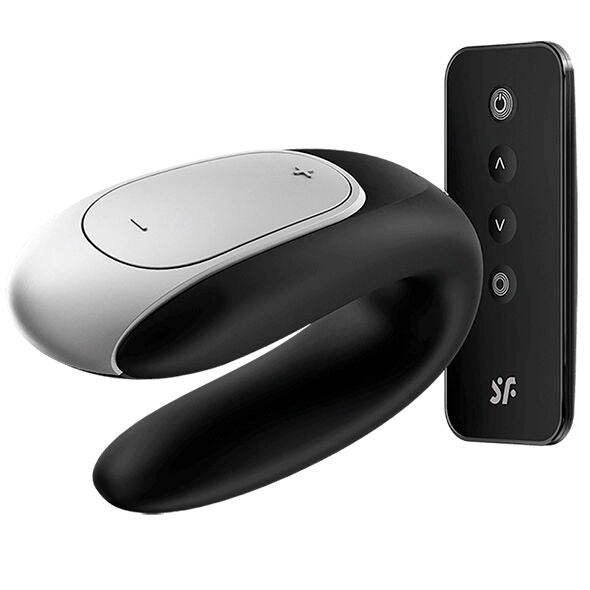 SATISFYER - DOUBLE FUN PARTNER VIBRATOR BLACK - Amore24
