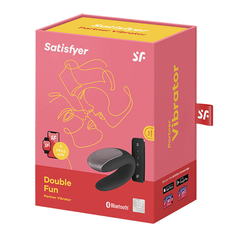 SATISFYER - DOUBLE FUN PARTNER VIBRATOR BLACK - Amore24