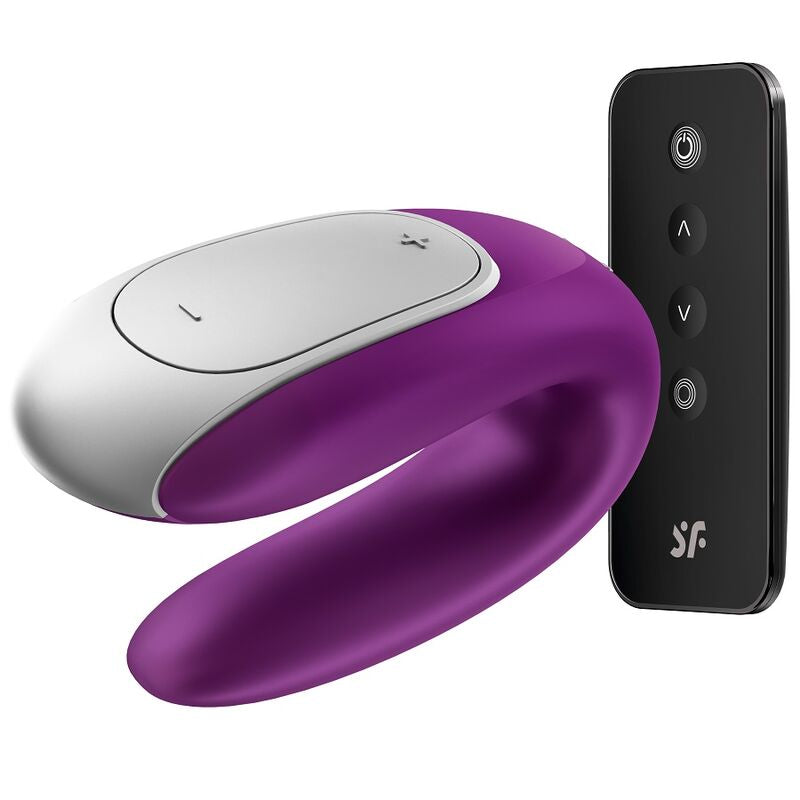 SATISFYER - DOUBLE FUN PARTNER VIBRATOR PURPLE - Amore24