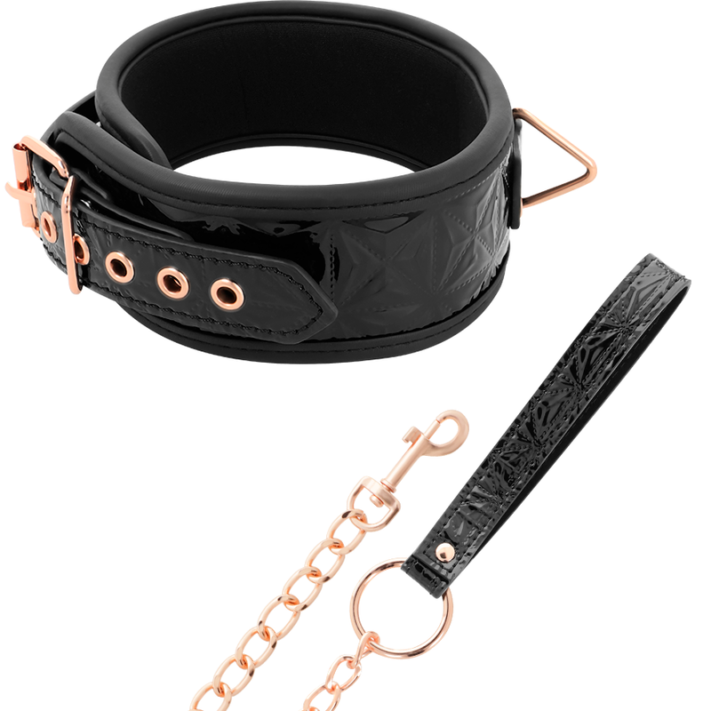 BEGME - BLACK EDITION PREMIUM VEGAN LEATHER COLLAR WITH NEOPRENE LINING - Amore24