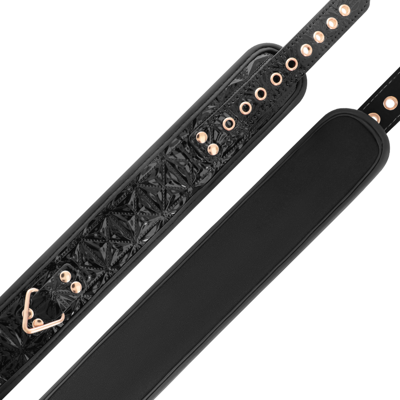 BEGME - BLACK EDITION PREMIUM VEGAN LEATHER COLLAR WITH NEOPRENE LINING - Amore24
