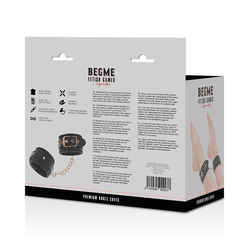 BEGME - BLACK EDITION PREMIUM ANKLE CUFFS WITH NEOPRENE LINING - Amore24