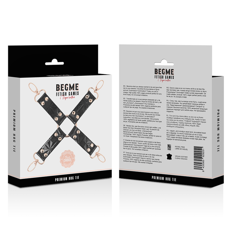 BEGME - BLACK EDITION VEGAN LEATHER HOG TIE - Amore24
