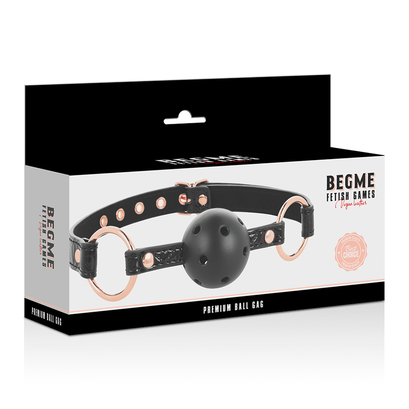 BEGME - BLACK EDITION BALL GAG VEGAN LEATHER - Amore24