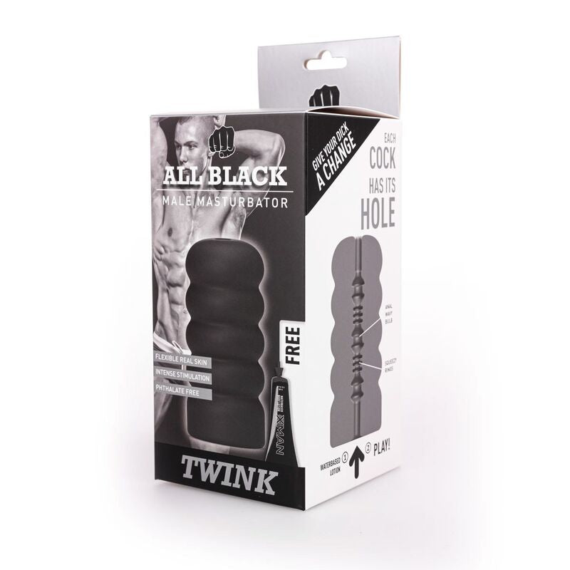 ALL BLACK - MASTURBATOR TWINK - Amore24