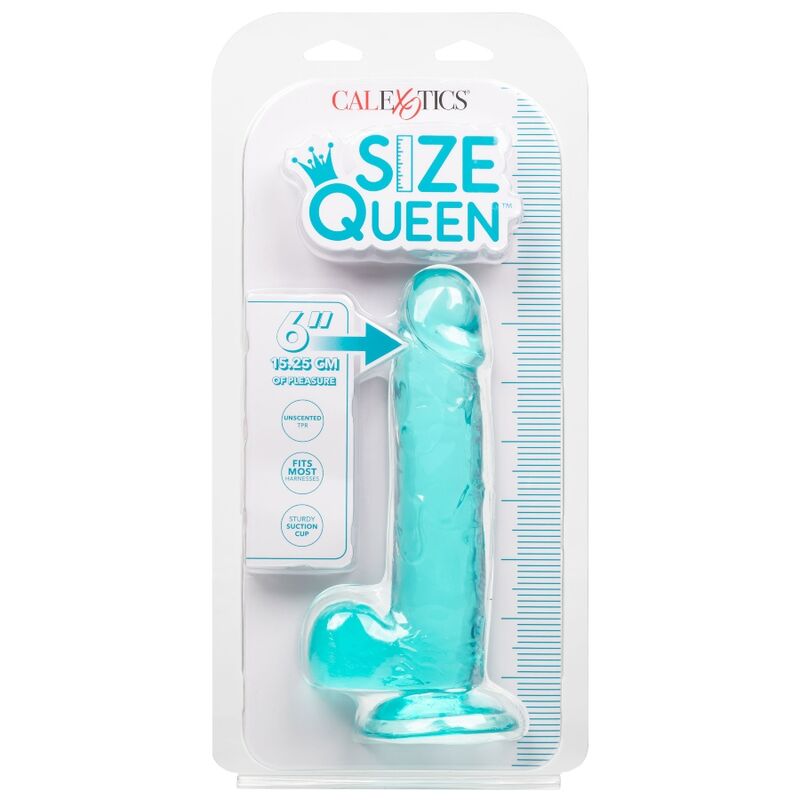 CALEXOTICS - SIZE QUEEN DILDO BLUE 15.3 CM - Amore24