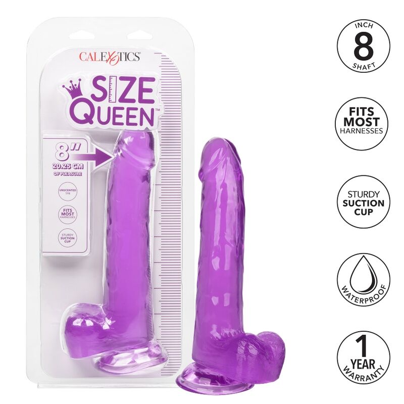 CALEXOTICS - SIZE QUEEN DILDO PURPLE 20.3 CM - Amore24