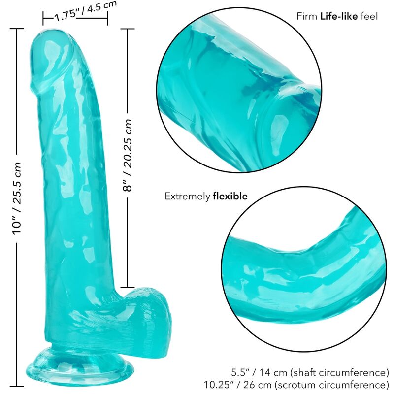 CALEXOTICS - SIZE QUEEN DILDO BLUE 20.3 CM - Amore24