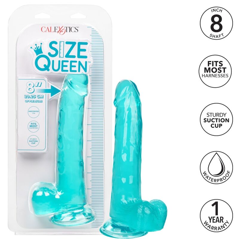 CALEXOTICS - SIZE QUEEN DILDO BLUE 20.3 CM - Amore24