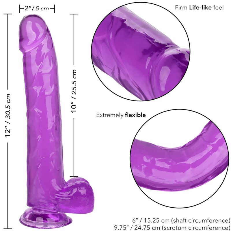 CALEXOTICS - SIZE QUEEN DILDO PURPLE 25.5 CM - Amore24