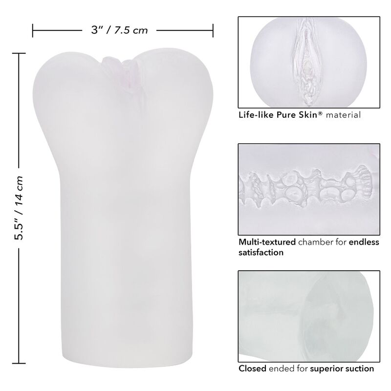 CALEXOTICS - BOUNDLESS VULVA STROKER TRANSPARENT - Amore24