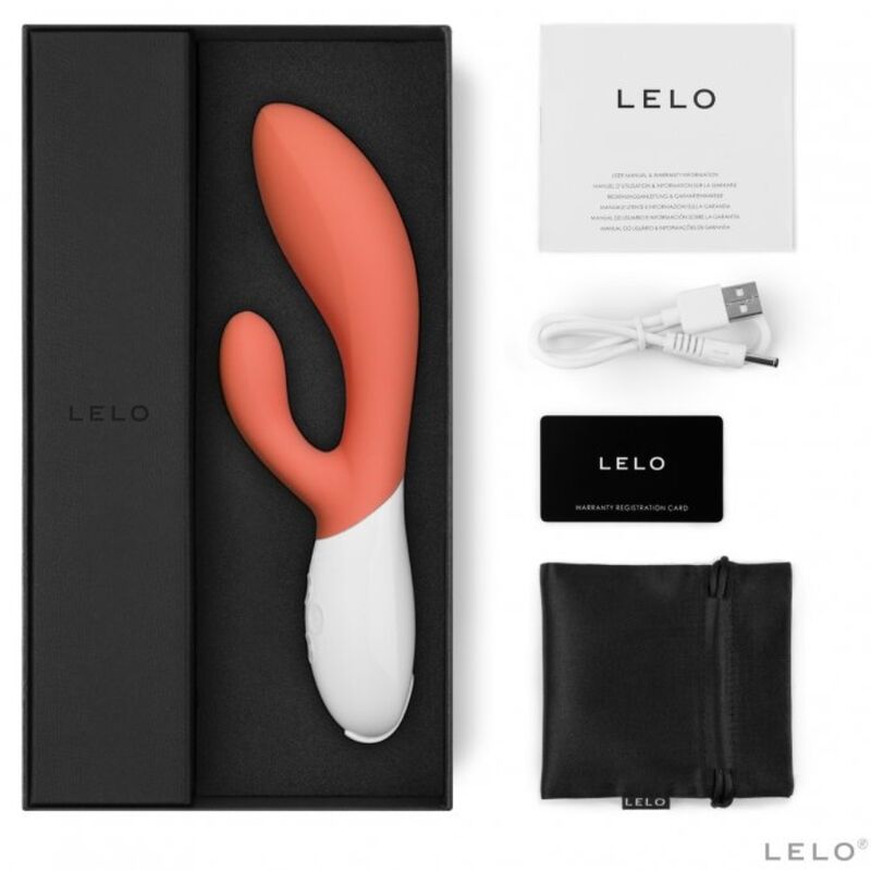 LELO - INA 3 LUXURY CORAL RABBIT VIBRATOR - Amore24