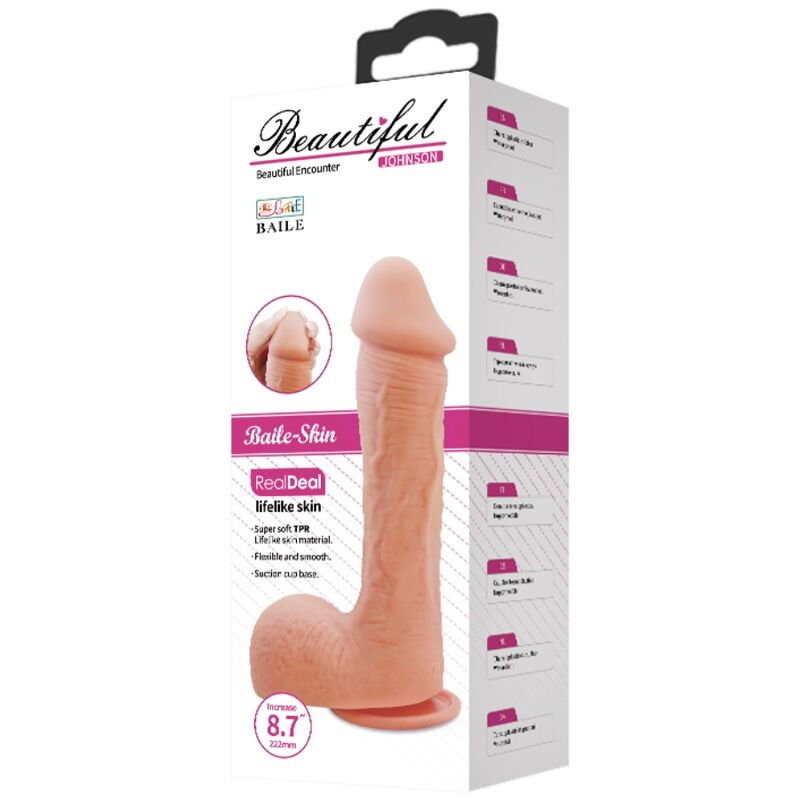 BAILE - JOHNSON REALISTIC SKIN DILDO 22 CM - Amore24
