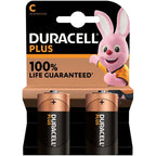 DURACELL - PLUS POWER BATTERY ALCALINA C LR14 2 UNITS - Amore24