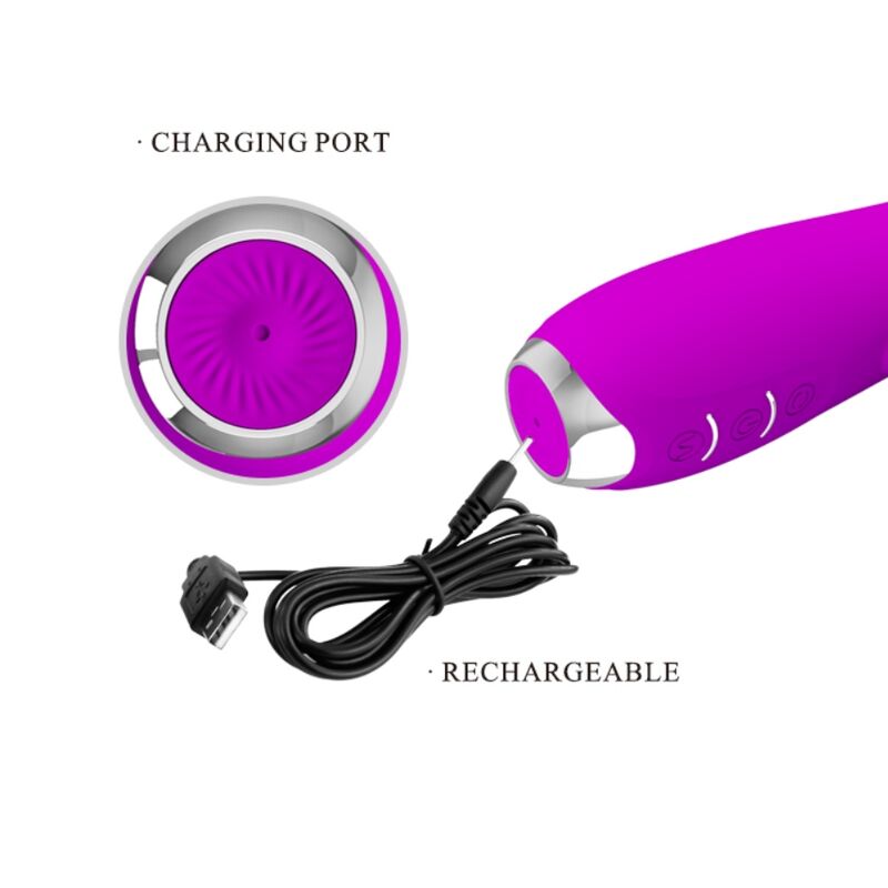 PRETTY LOVE - MOLLY VIBRATOR WITH RECHARGEABLE ROTATION - Amore24
