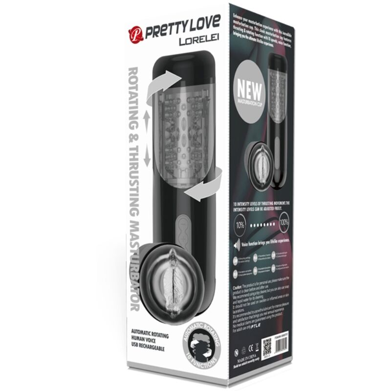 PRETTY LOVE - LORELEI MULTIFUNCTION RECHARGEABLE MASTURBATOR - Amore24