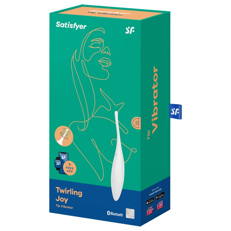 SATISFYER - TWIRLING JOY CLIT TIP VIBRATOR WHITE - Amore24