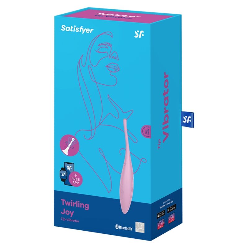 SATISFYER - TWIRLING JOY CLIT TIP VIBRATOR PINK - Amore24