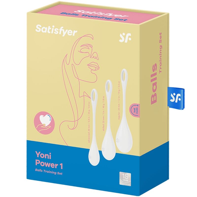 SATISFYER - YONI POWER 1 TRAINING SET WHITE - Amore24