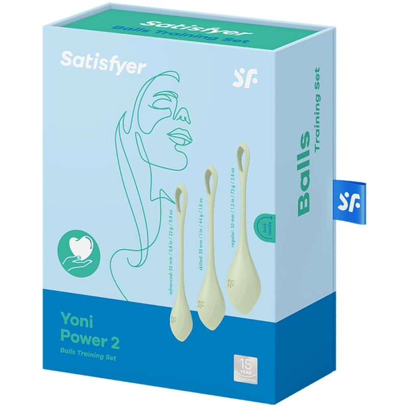 SATISFYER - YONI POWER 2 TRAINING SET GREEN - Amore24