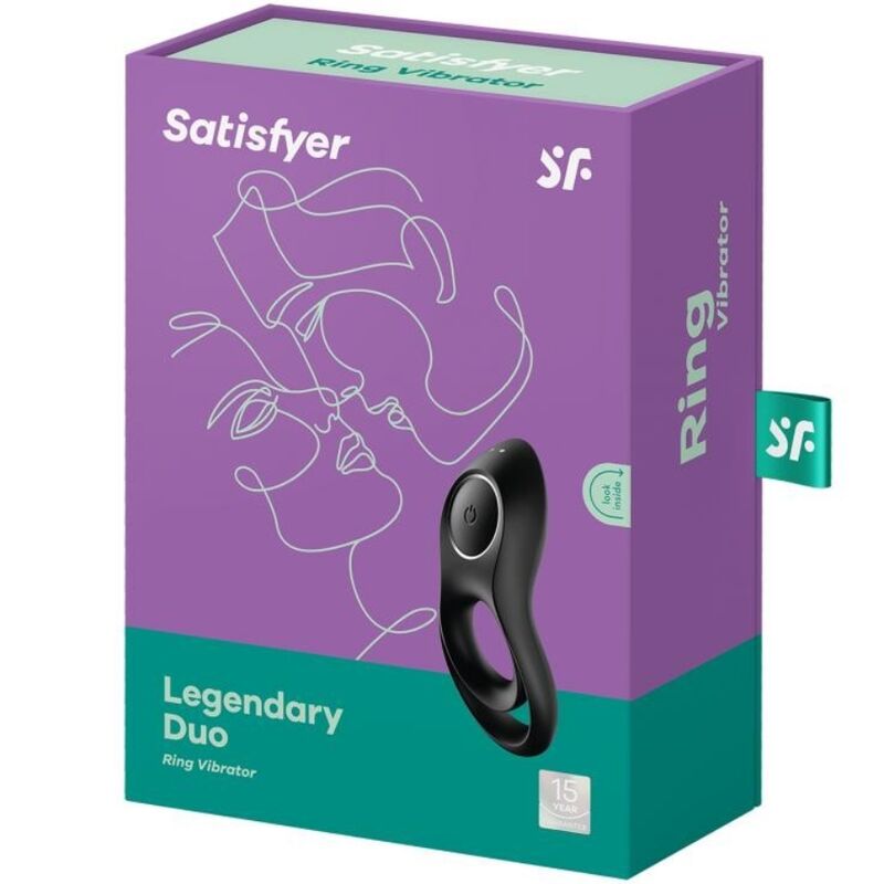 SATISFYER - LEGENDARY DUO RING VIBRATOR BLACK - Amore24