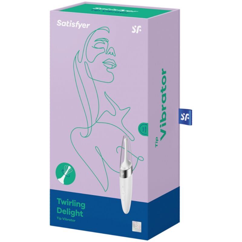 SATISFYER - TWIRLING DELIGHT CLIT TIP VIBRATOR WHITE - Amore24