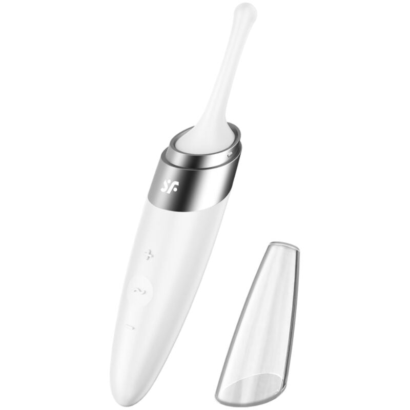 SATISFYER - TWIRLING DELIGHT CLIT TIP VIBRATOR WHITE - Amore24
