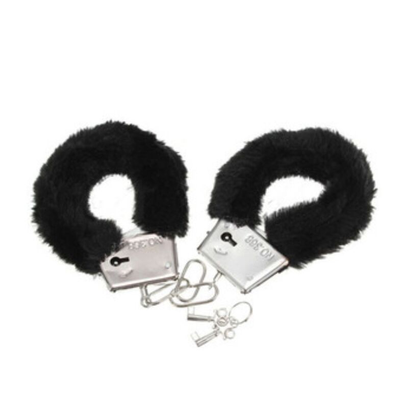 DIABLO PICANTE - PLEASURE FURRY HANDCUFFS BLACK - Amore24