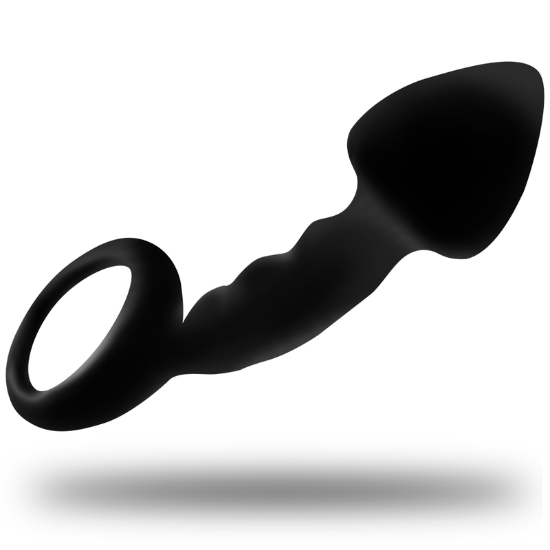 OHMAMA - RIBBED ANAL PLUG WITH RING - Amore24