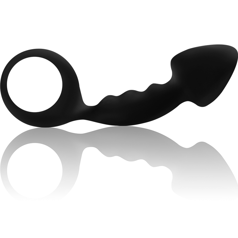 OHMAMA - RIBBED ANAL PLUG WITH RING - Amore24