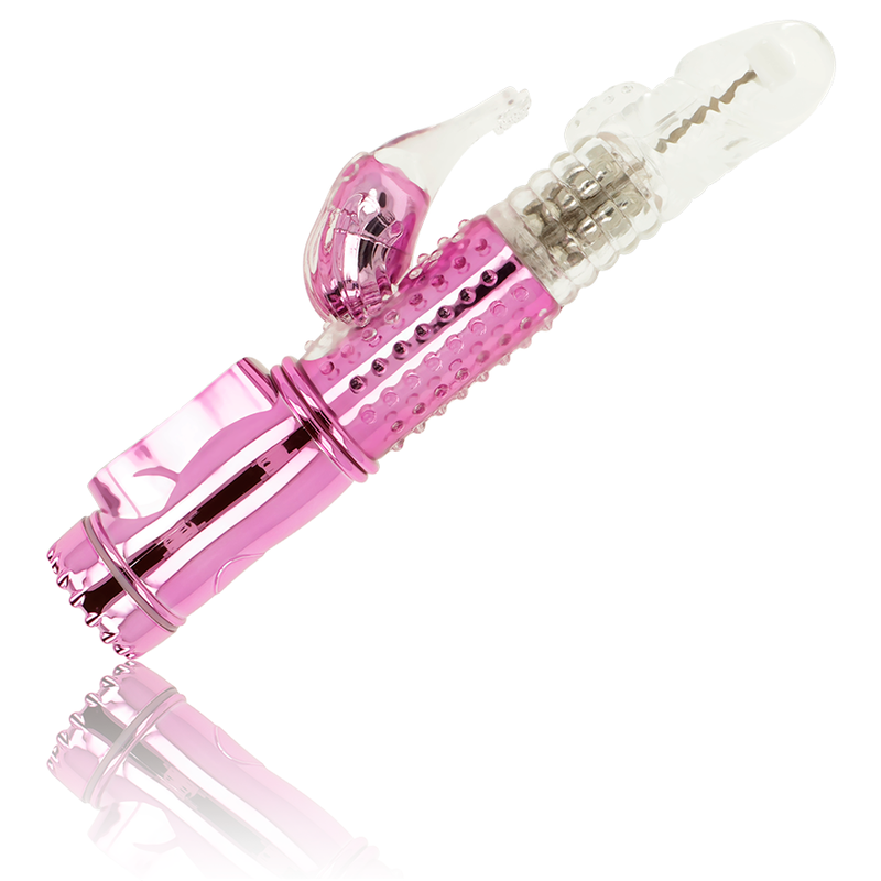 OHMAMA - VIBRATOR WITH ROTATION FUNCTION AND CLITORIS STIMULATOR - Amore24