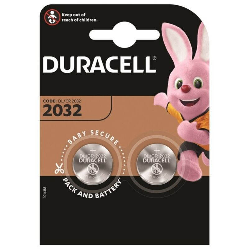 DURACELL - BUTTON BATTERY LITIO CR2032 3V 2 UNIT - Amore24