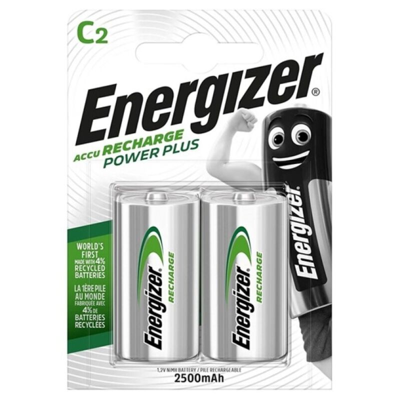 ENERGIZER - POWER PLUS RECHARGEABLE BATTERY HR14 C 2500mAh 2 UNIT - Amore24