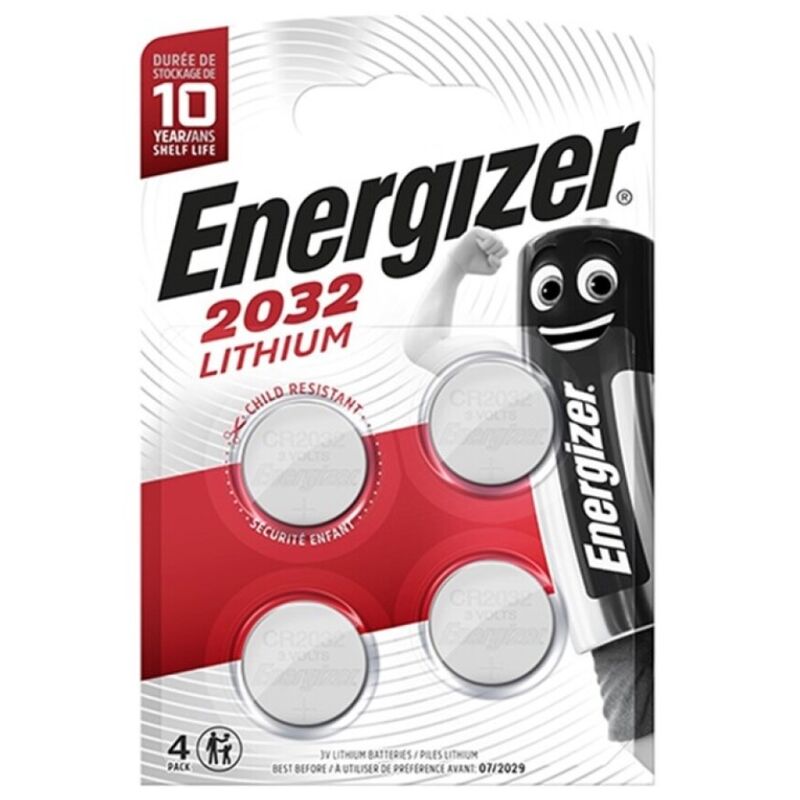 ENERGIZER - BATTERY LITHIUM BUTTON CR2032 3V 4 UNIT - Amore24