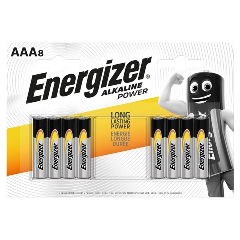 ENERGIZER - ALKALINE BATTERY POWER AAA LR03 8 UNIT - Amore24