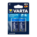 VARTA - LONGLIFE POWER ALKALINE BATTERY C LR14 2 UNIT - Amore24
