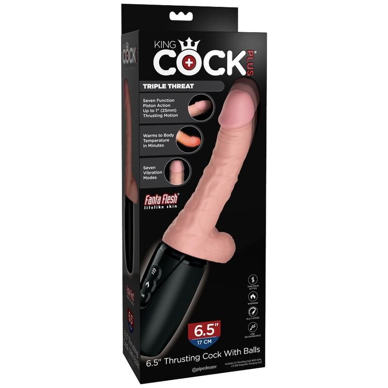 KING COCK - PLUS TRIPLE THREAT LIGHT SKIN TONE - Amore24