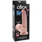 KING COCK - PLUS 3D DILDO SWINGING BALLS 24.5 CM LIGHT SKIN - Amore24
