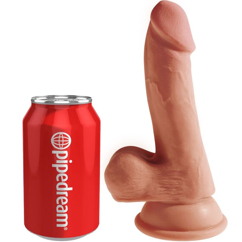 KING COCK - PLUS 3D DILDO WITH BALLS 17 CM - Amore24