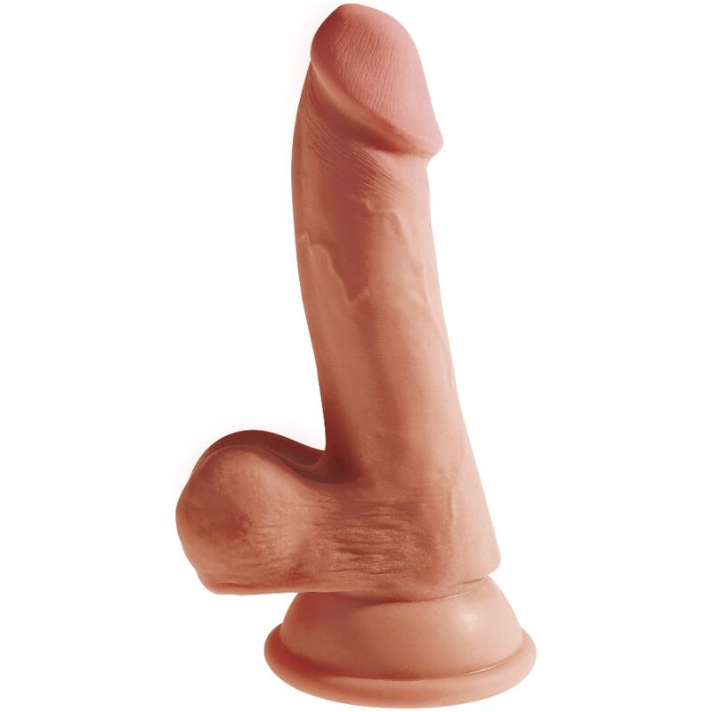 KING COCK - PLUS 3D DILDO WITH BALLS 17 CM - Amore24