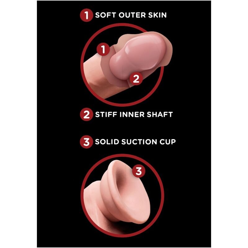 KING COCK - PLUS 3D DILDO SWINGING BALLS 15.2 CM LIGHT SKIN - Amore24
