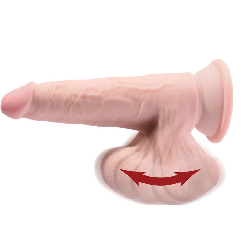 KING COCK - PLUS 3D DILDO SWINGING BALLS 15.2 CM LIGHT SKIN - Amore24