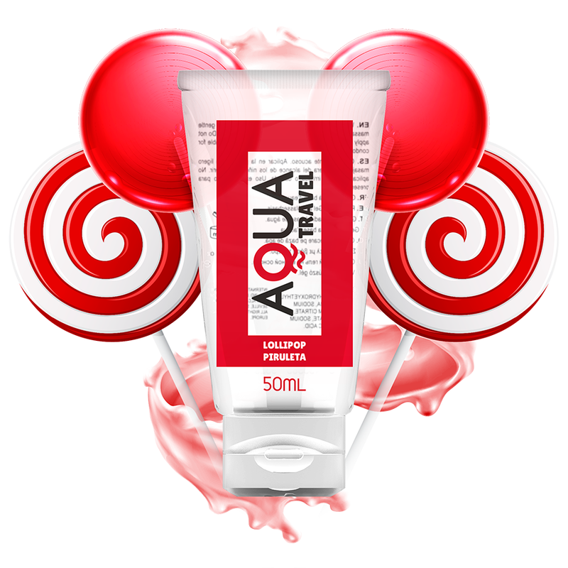 AQUA TRAVEL - LOLLIPOP FLAVOUR WATERBASED LUBRICANT - 50 ML - Amore24