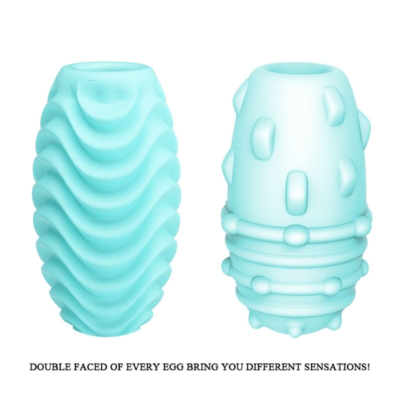 PRETTY LOVE - TURQUOISE DOUBLE SIDED MASTURBATOR EGG - Amore24