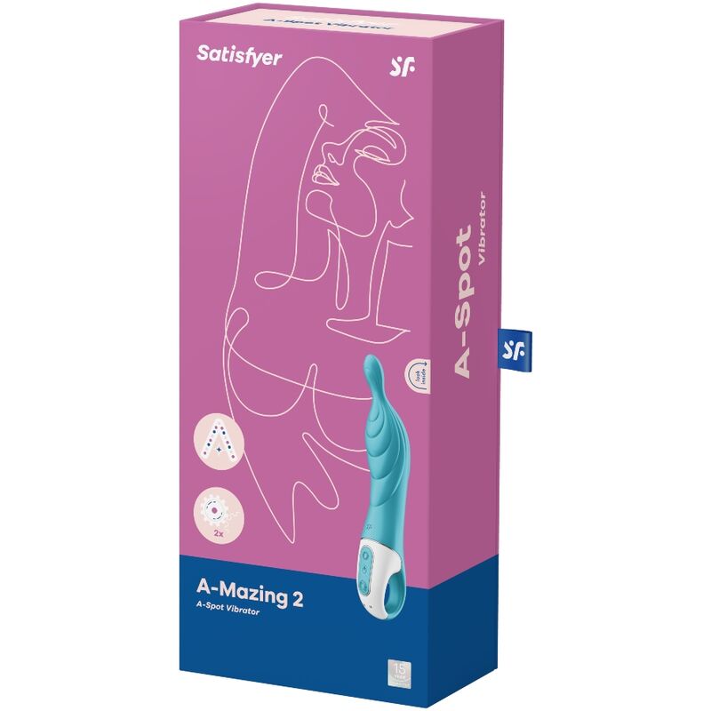 SATISFYER - AMAZING 2 ASPOT VIBRATOR TURQUOISE - Amore24