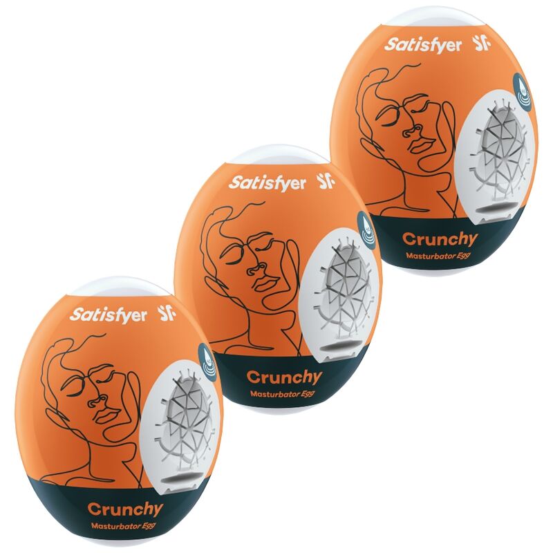 SATISFYER - 3 MASTURBATOR EGGS CRUNCHY - Amore24