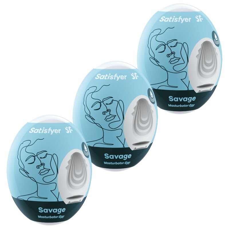 SATISFYER - 3 MASTURBATOR EGGS SAVAGE - Amore24