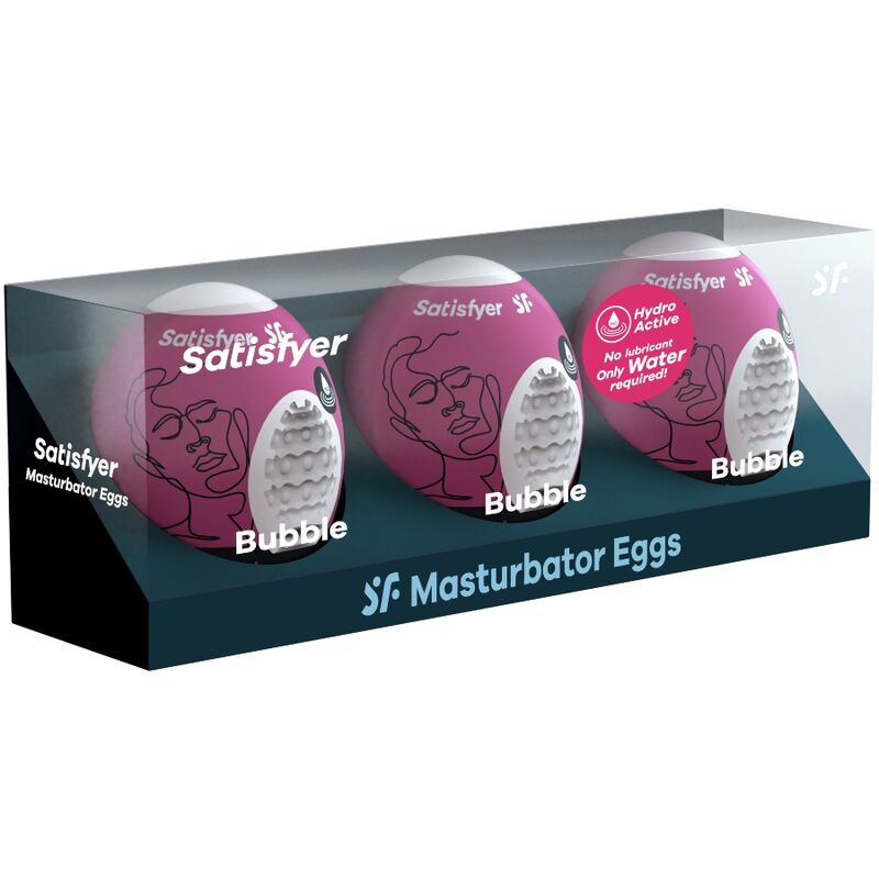 SATISFYER - 3 MASTURBATOR EGGS BUBBLE - Amore24