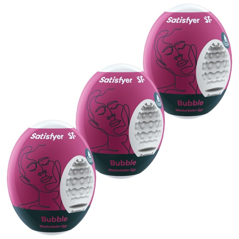 SATISFYER - 3 MASTURBATOR EGGS BUBBLE - Amore24